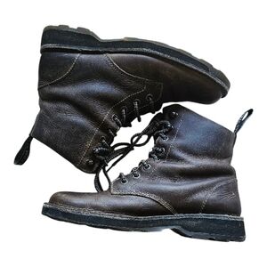 Dr Martens Niel Lace Up Boots Brown Leather Mens 9 Combat Ankle